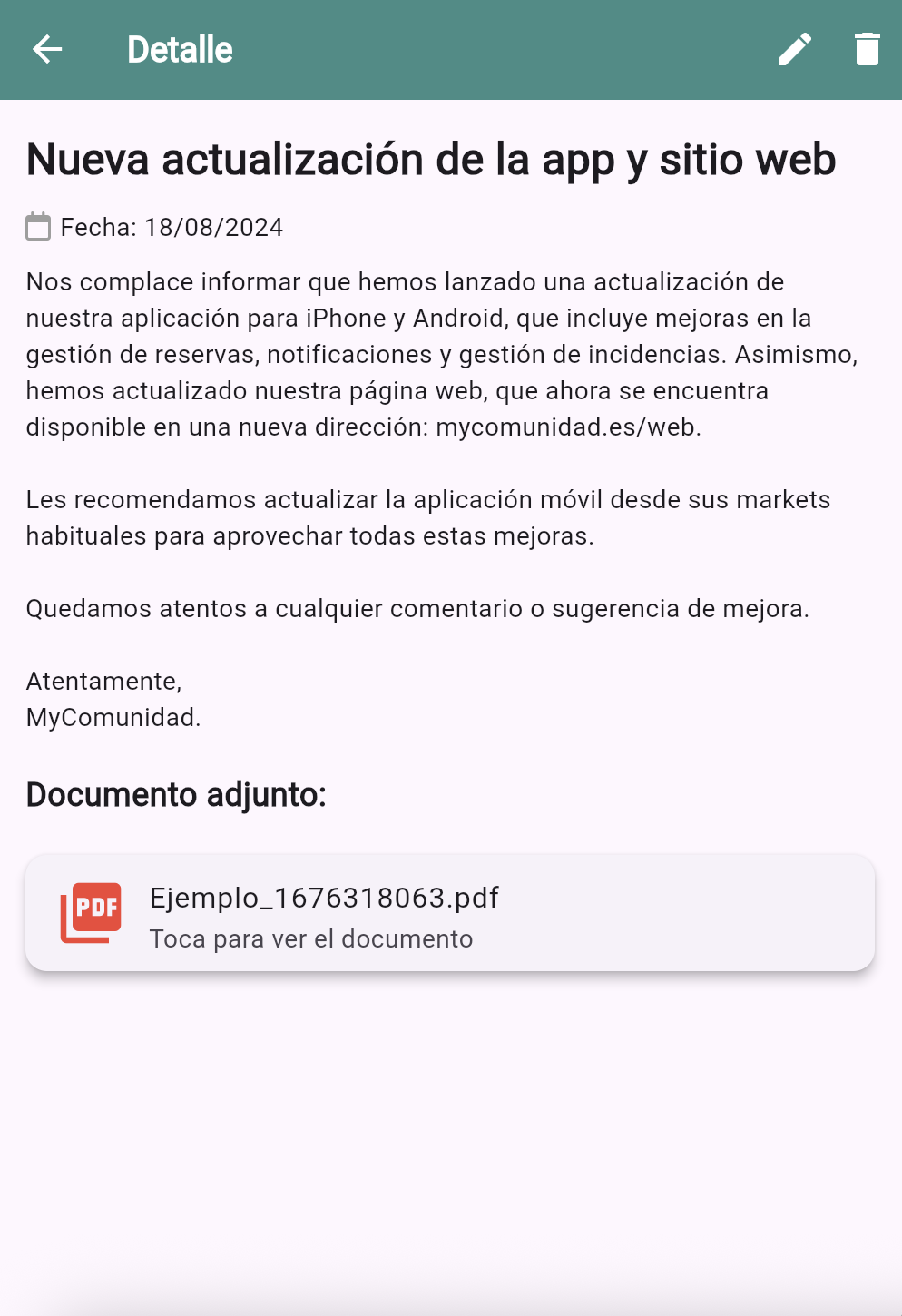 Otra captura de la app